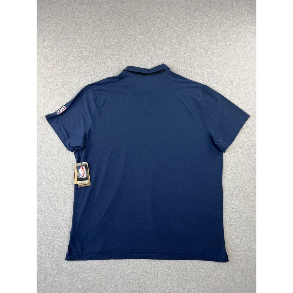 Dallas Mavericks Basketball Polo Shirt Mens 2XL Navy Nike Dri Fit Short Sleeve